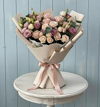Букет цветов из:  Розы и Лизиантусы в Газопроводск