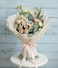 Букет цветов из:  Розы и Лизиантусы #REPLACE_PRED# Газопроводск
