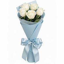 Букет 5 Белых роз Проуд #REPLACE_PRED# Газопроводск