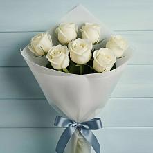 Букет 7 Белых роз Эдлесс Лав #REPLACE_PRED# Газопроводск