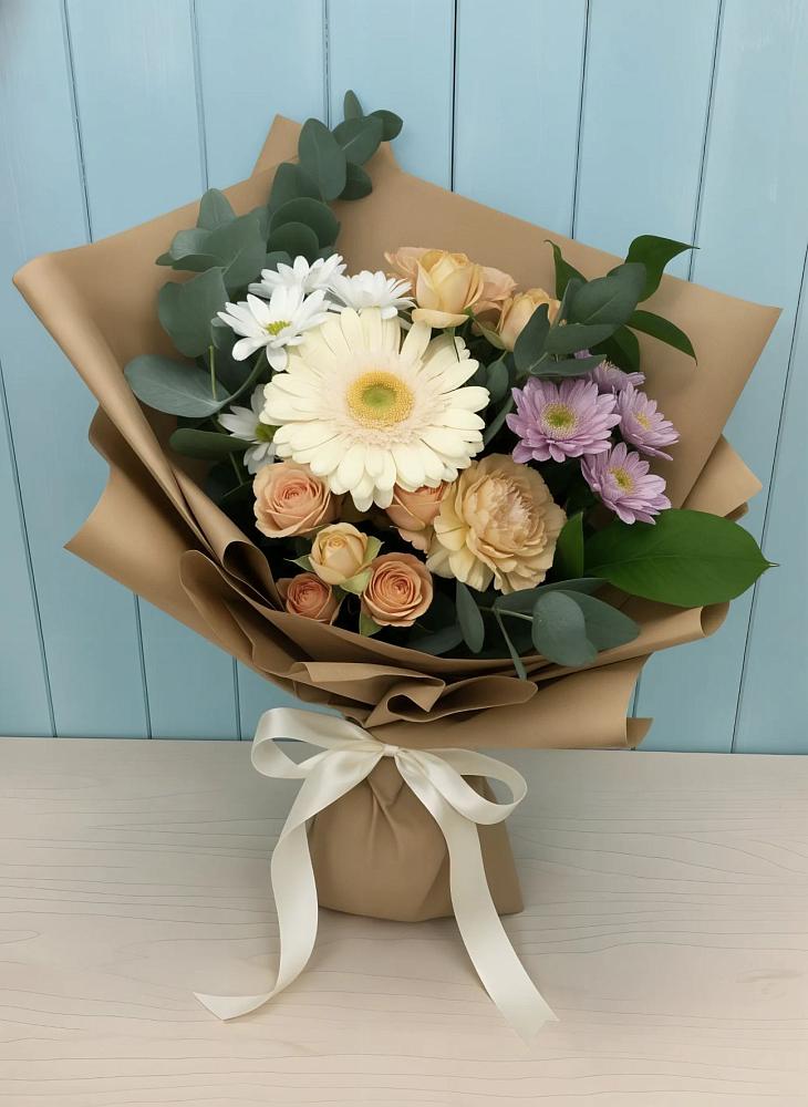 Букет цветов из: Герберы и Хризантемы в Газопроводск