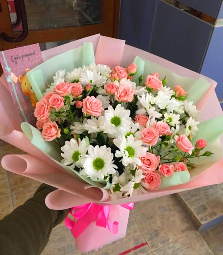 Букет цветов из: Розы и Хризантемы в Газопроводск