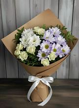 Букет цветов из:  Хризантемы и Розы в Газопроводск