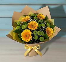 Букет цветов из:  Герберы и Хризантемы #REPLACE_PRED# Газопроводск