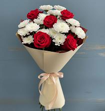 Букет цветов из:  Розы и Хризантемы в Газопроводск