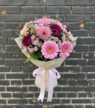 Букет цветов из:  Герберы и Хризантемы в Газопроводск