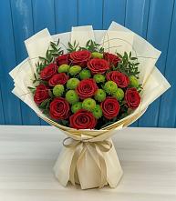Букет цветов из:  Розы и Хризантемы в Газопроводск