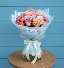 Букет цветов из:  Хризантемы и Розы #REPLACE_PRED# Газопроводск