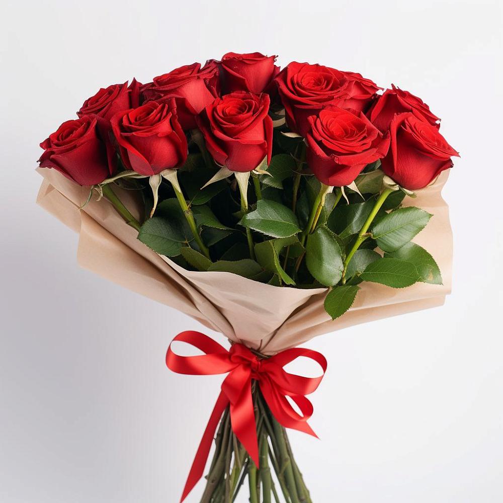 Букет 11 Красных роз Эдлесс Лав в Газопроводск